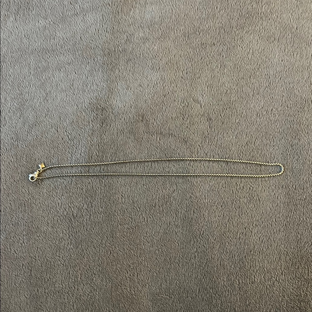 David Yurman - Box Chain Necklace - 18” Gold Dangle - 100% Authentic!